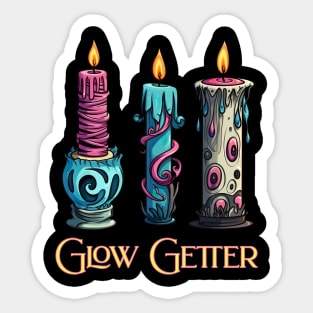Glow Getter Strange Candles design Sticker